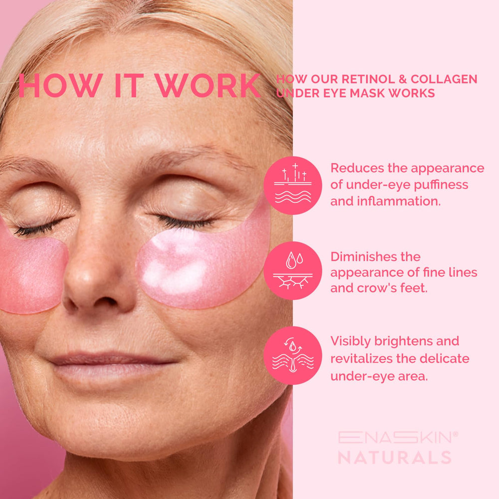 Enaskin Naturals parches oculares suaves para piel sensible.