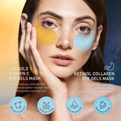 Enaskin Naturals retinol gel eye mask night-use closeup for wrinkle smoothing support.