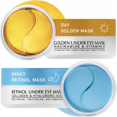 Enaskin Naturals under-eye patches kit close-up showing depuffing and brightening potential.