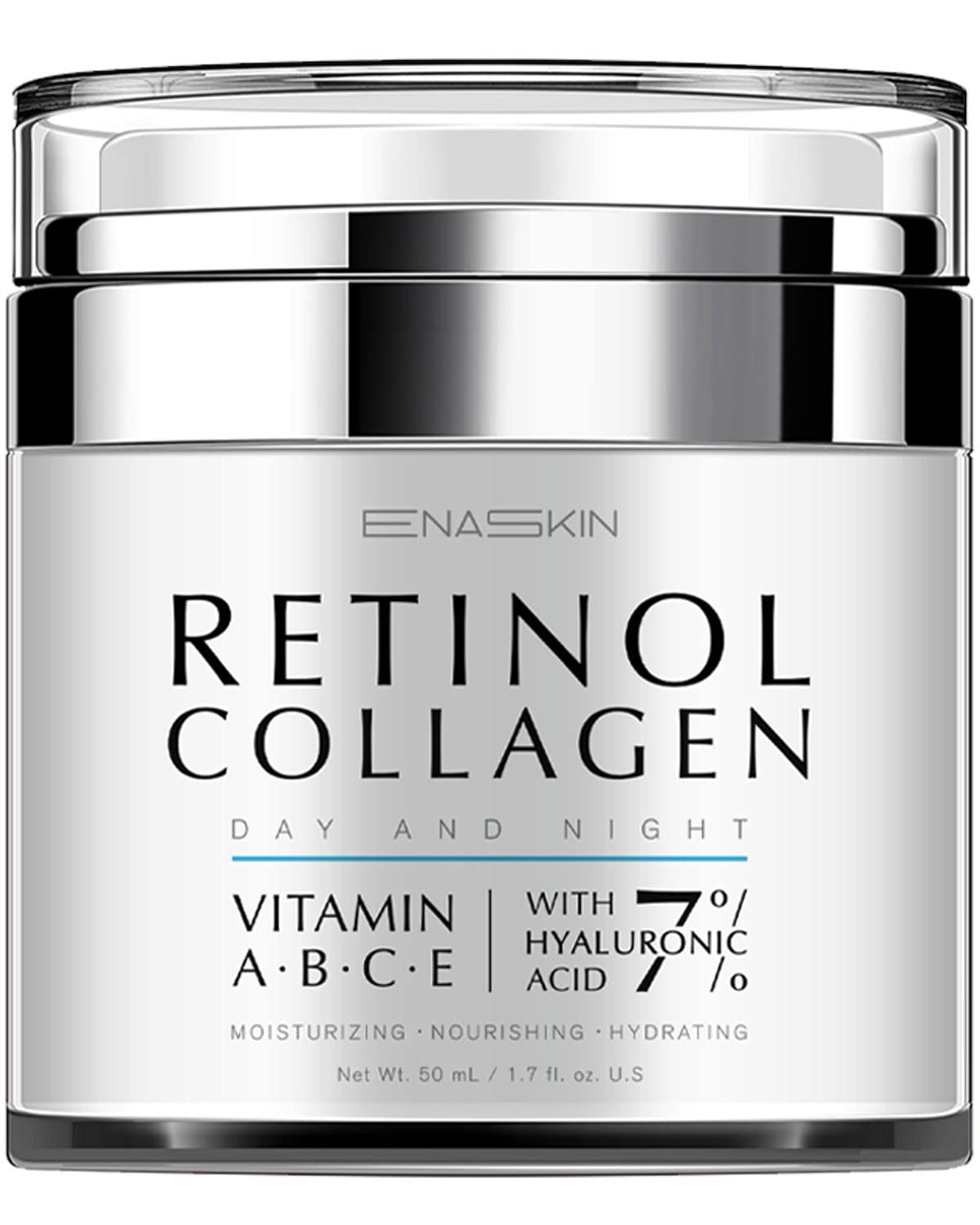 EnaSkin Retinol Cream bottle closeup highlighting anti-aging care