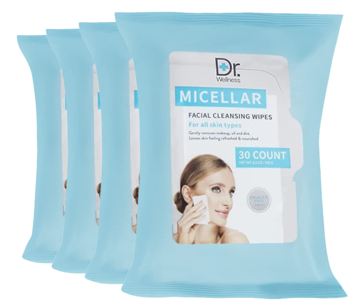 Enchante Dr. Wellness wipes pack front for all-skin cleansing and convenience.