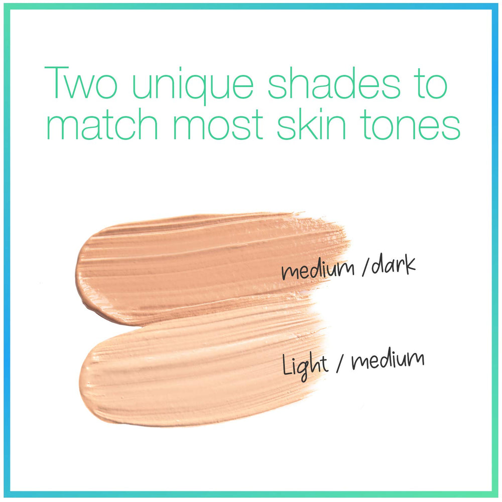 End-zit drying lotion medium-dark tint close-up blends naturally while concealing