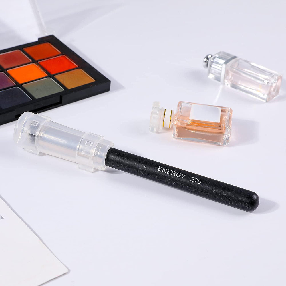 Energy 270 under-eye concealer blending brush delivers smooth, streak-free application.