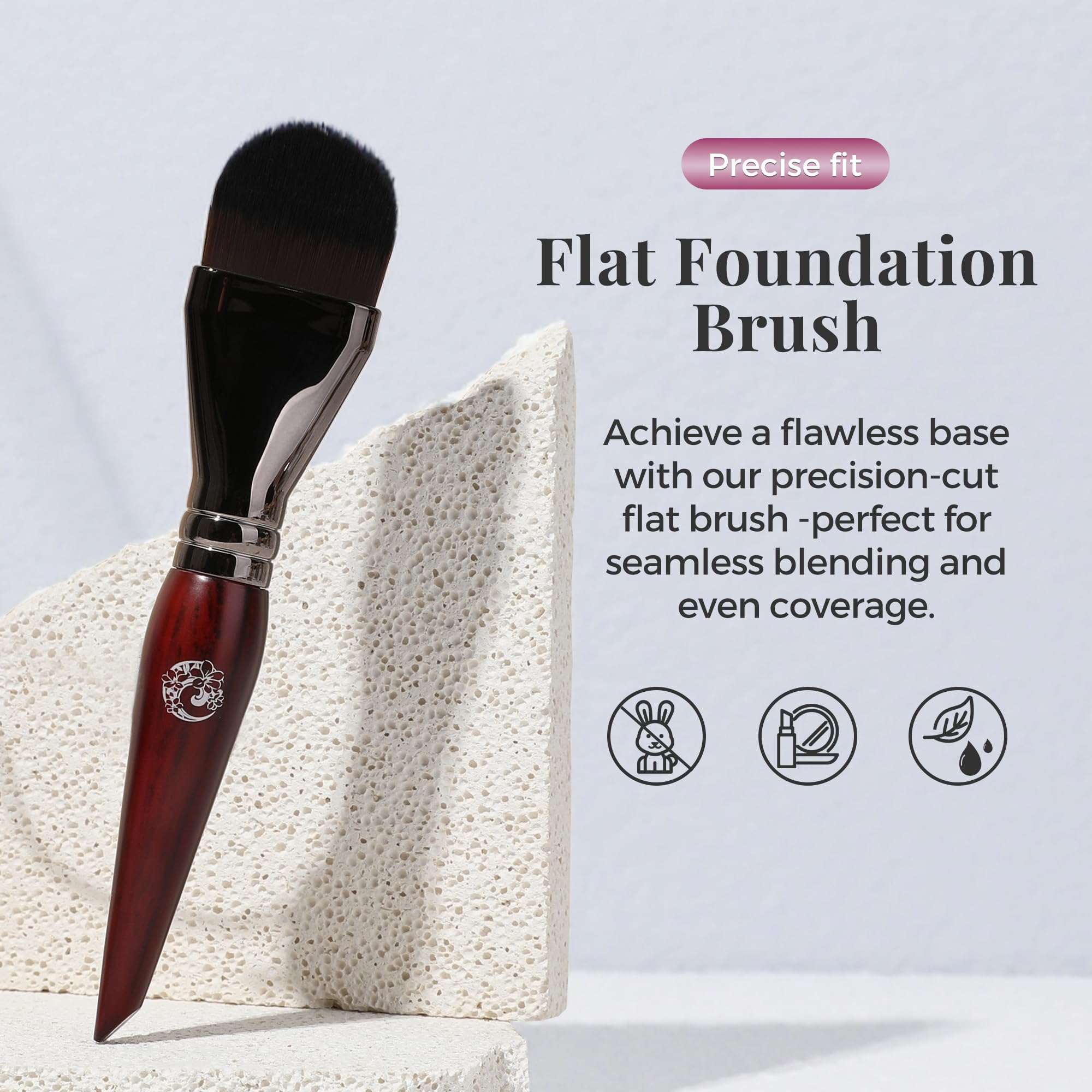 ENERGY brush-bristles closeup shows dense vegan fibers for smooth blending.
