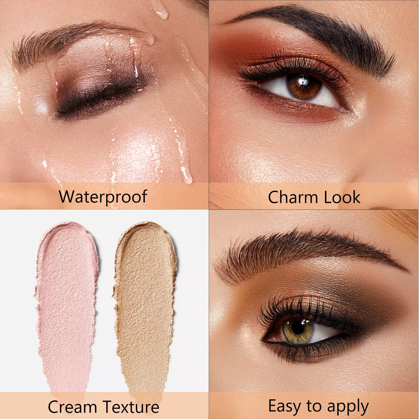 Enfuntins sombra crema Rosa Rojo, mezcla versátil para looks sutiles o audaces.
