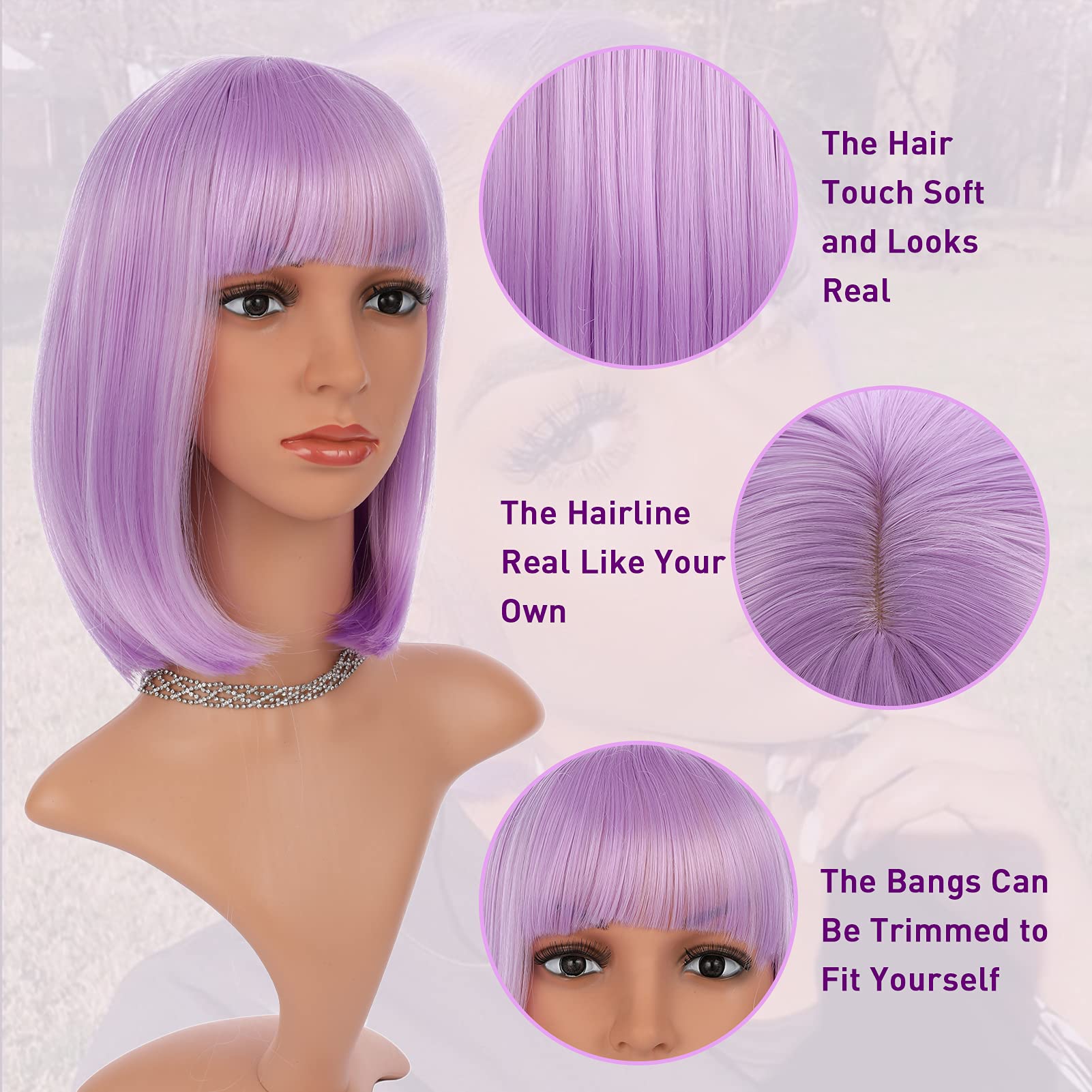 eNilecor heat-resistant synthetic wig styled up to 130°C