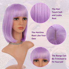 eNilecor heat-resistant synthetic wig styled up to 130°C