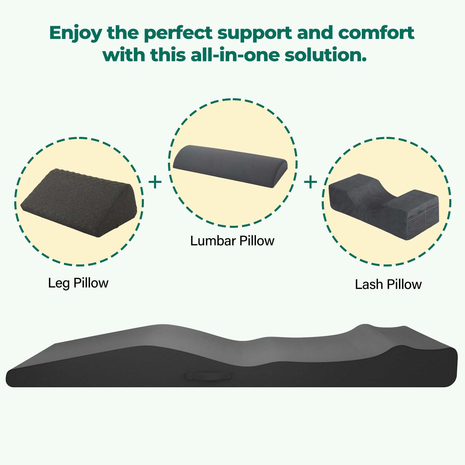High-density foam maintains shape through long appointments