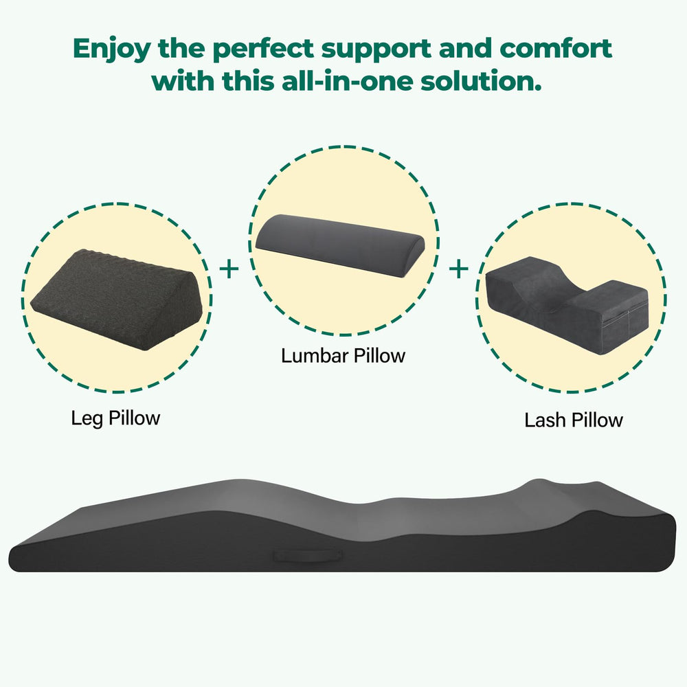 High-density foam maintains shape through long appointments