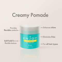 Pomada Cremosa Enjoy, textura versátil para modelar peinado.