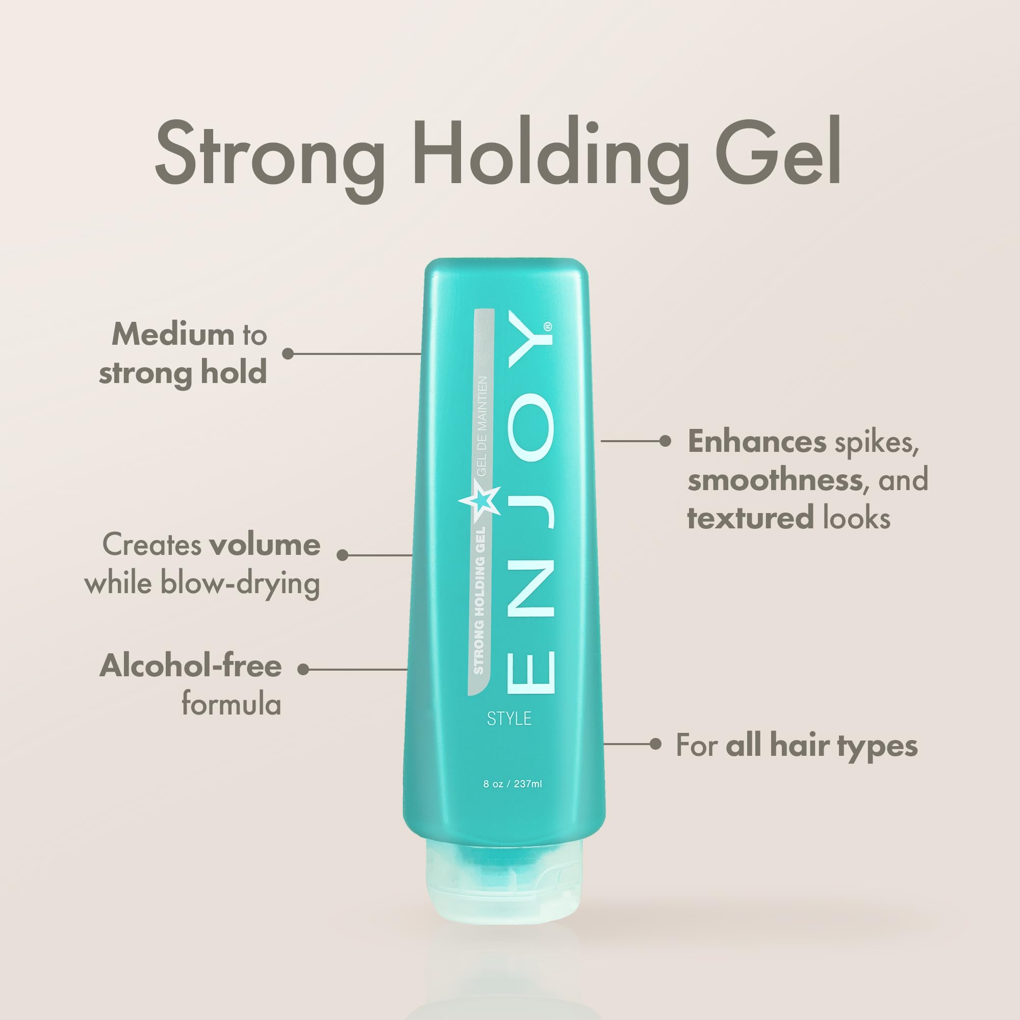 Aplicación manual de Enjoy Gel para definir textura y volumen.
