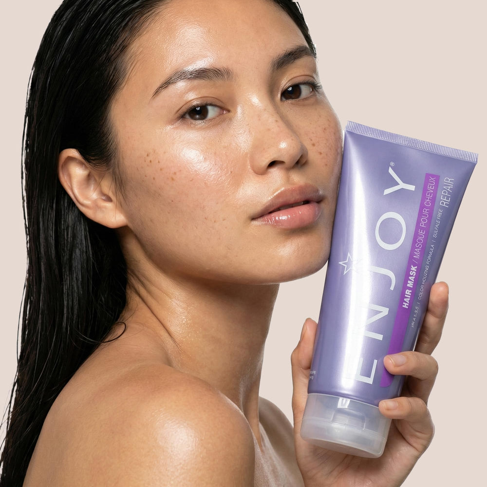 8 oz packaging of Enjoy Hair Mask for home use
