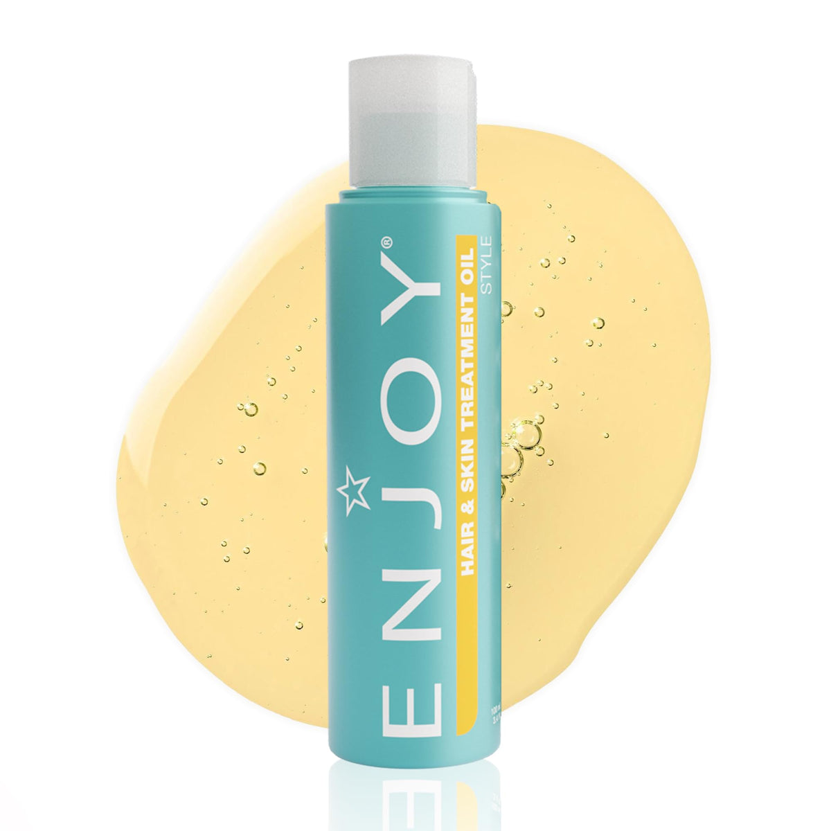 Enjoy Hair & Skin Treatment Oil bottle—weightless hydration for hair and skin, quick absorption.