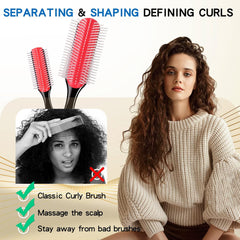 Enjoy Holiday 1981 hair brush detangle-wet-dry with gentle round-ended pins.
