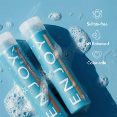 Enjoy Hydrating Conditioner bottle pour reveals lightweight hydration and frizz control.