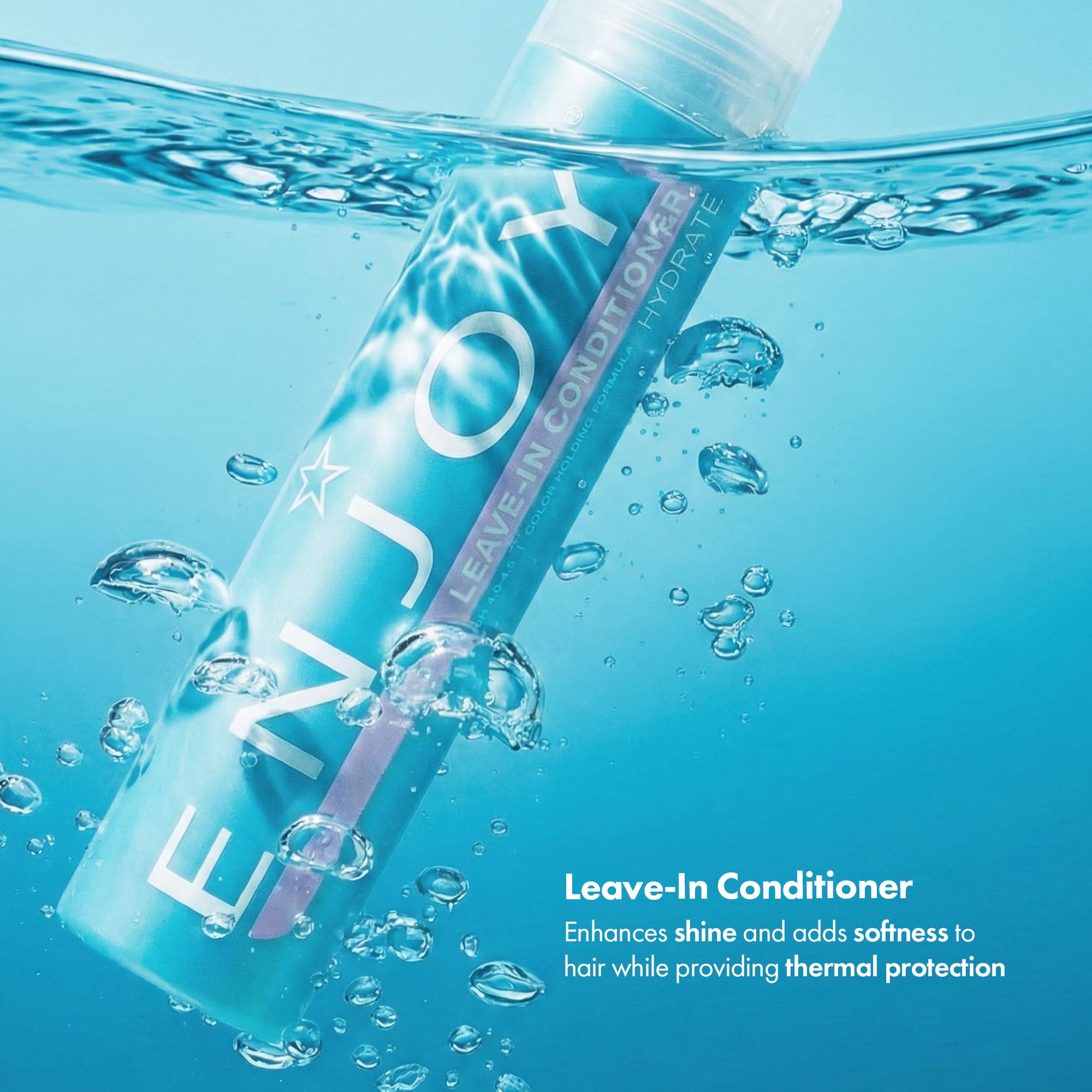 Enjoy Leave-In Detangle Application eases knots on towel-dried hair.