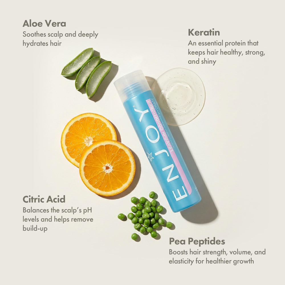 Enjoy Leave-In Tangle-Use on wet hair for quick detangling.