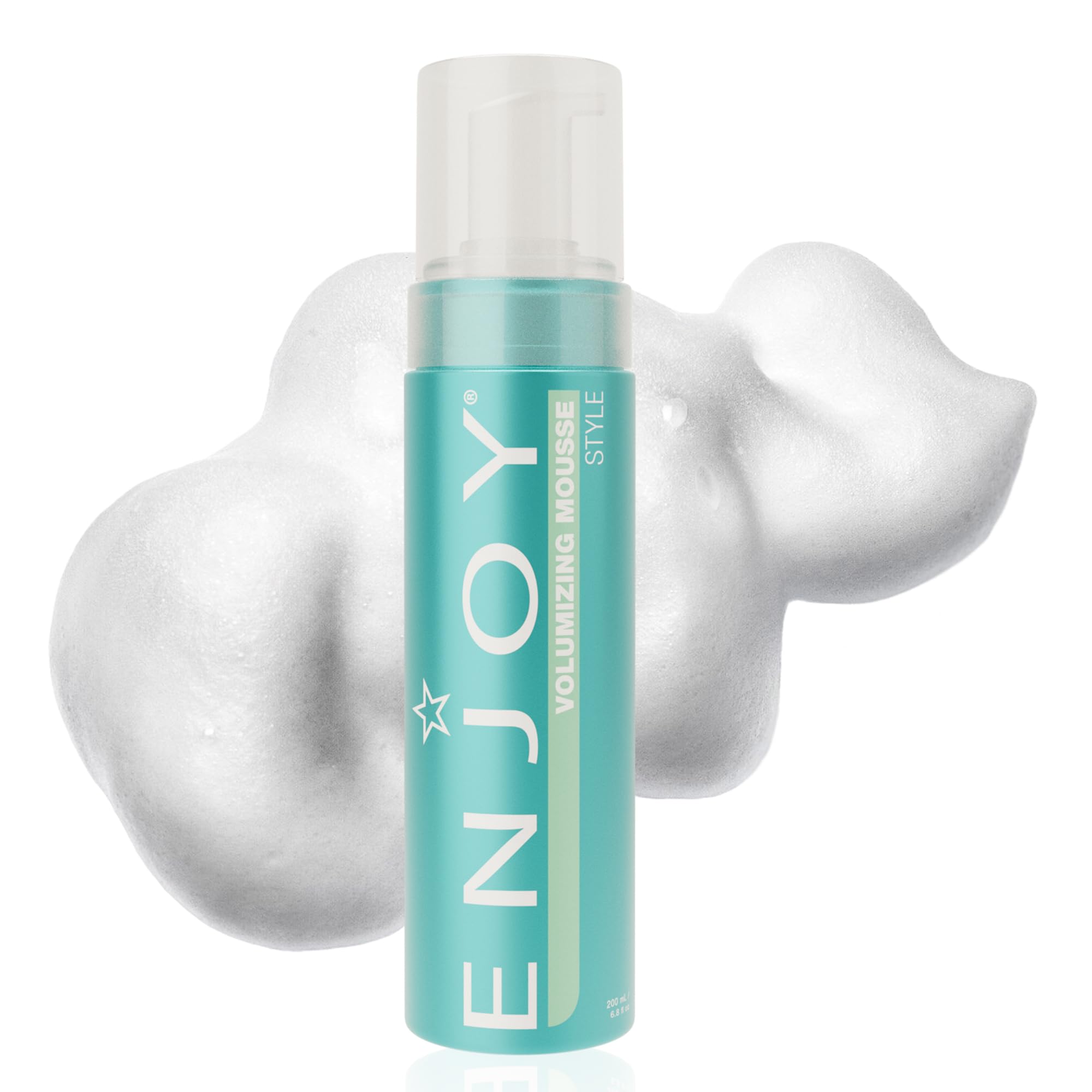 Enjoy Mousse Voluminizadora levanta la raíz para más volumen y cuerpo.