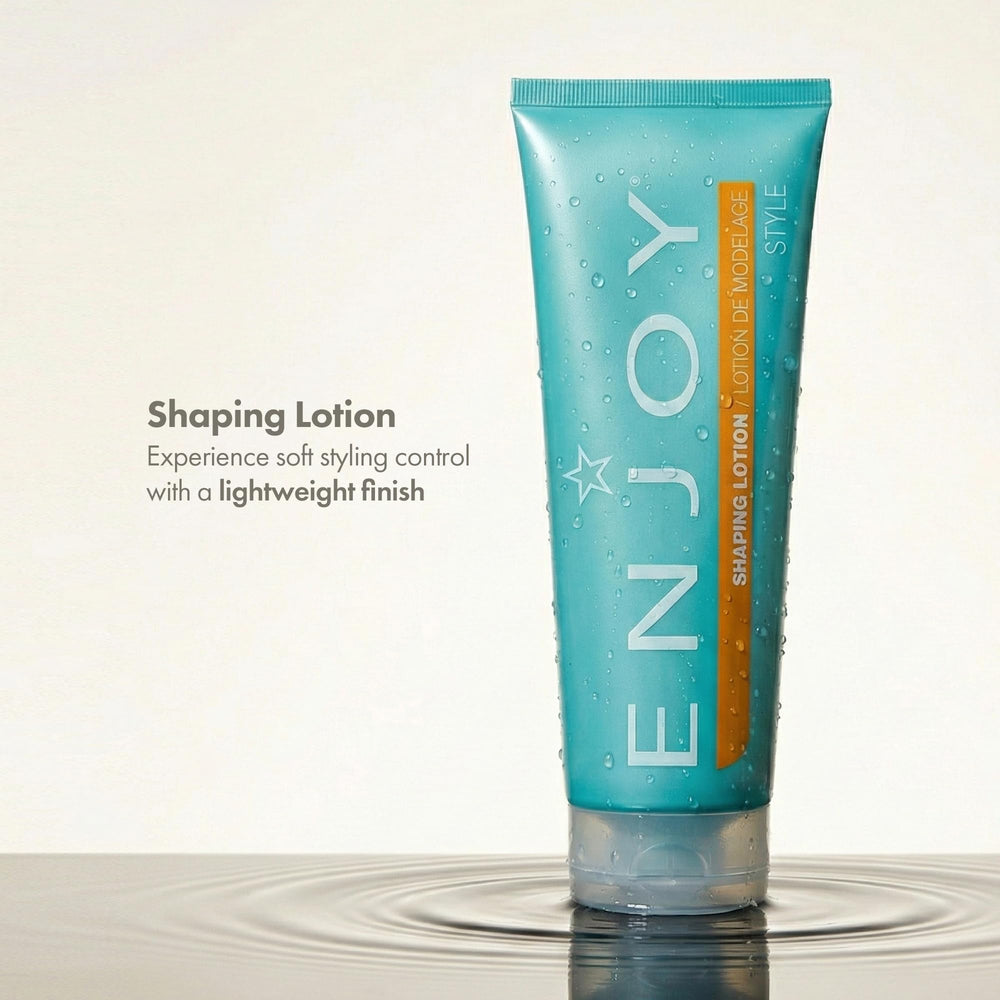 Texture close-up of Enjoy Shaping Curly Hair Styling Cream showing creamy formula.