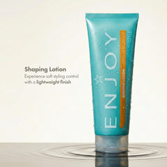Texture close-up of Enjoy Shaping Curly Hair Styling Cream showing creamy formula.