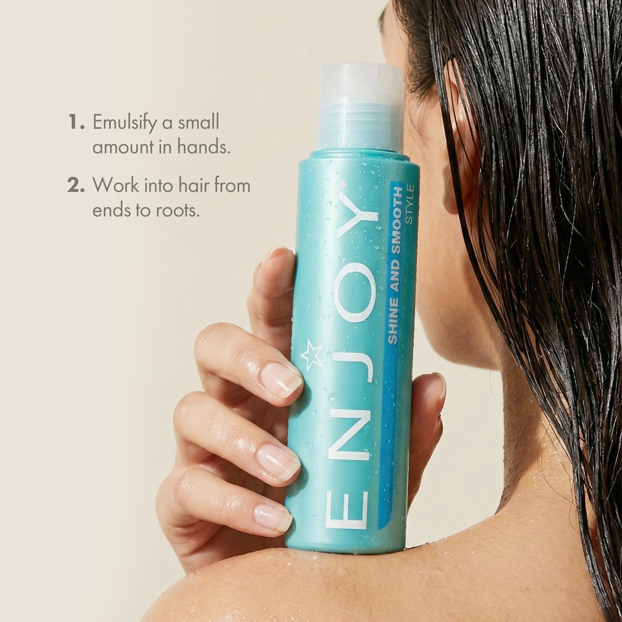 Enjoy Shine & Smooth: hidratación profunda fortalece cabello dañado y mejora flexibilidad.