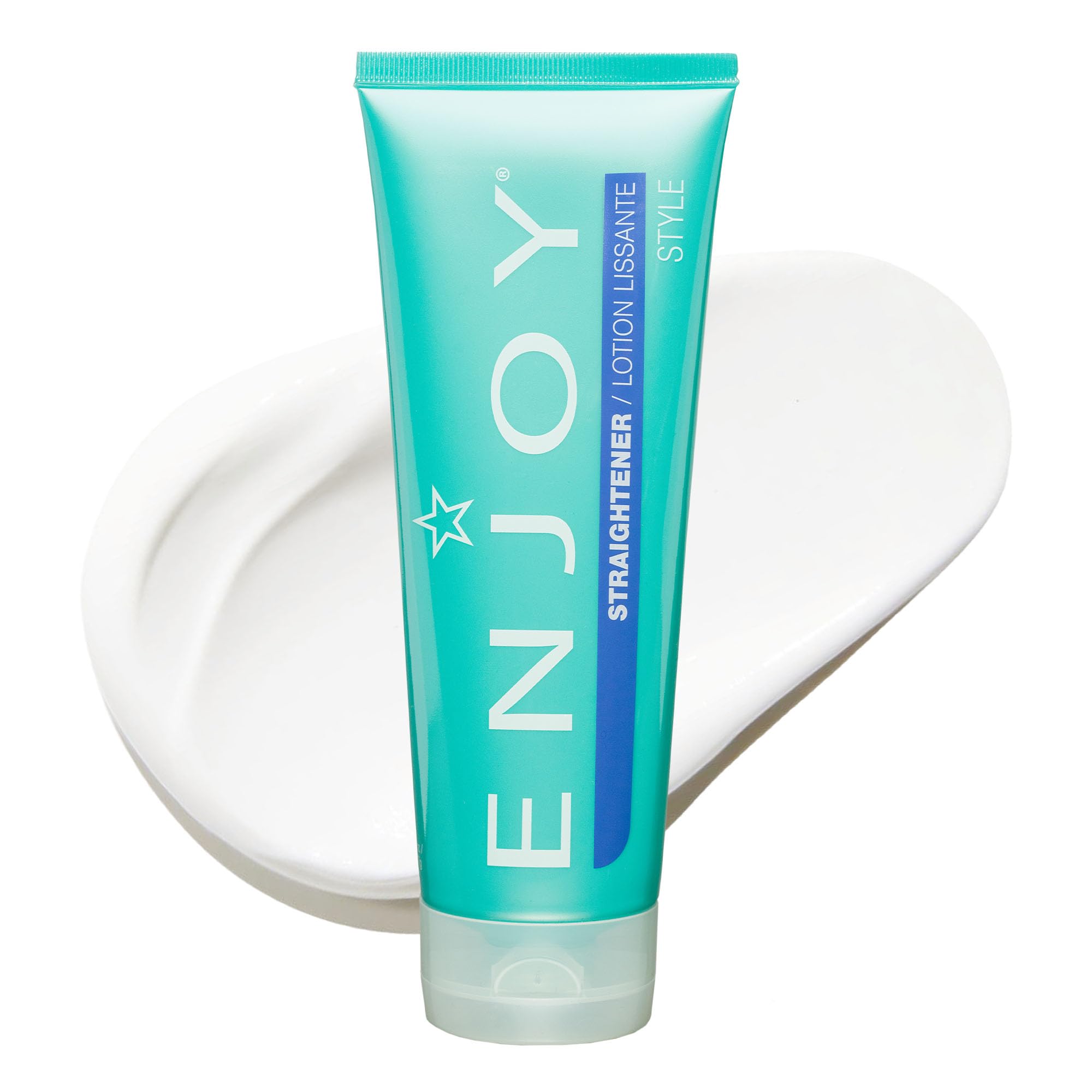 Enjoy Straightener balm bottle for easy smoothing and frizz control