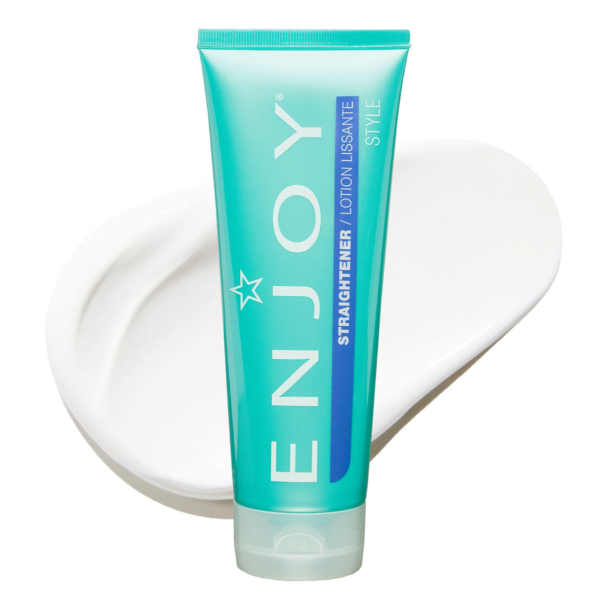 Enjoy Straightener balm bottle for easy smoothing and frizz control