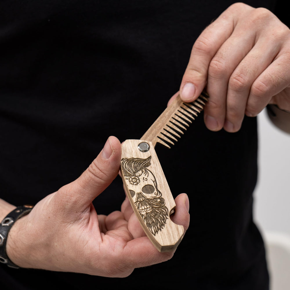Enjoy The Wood beard and hair comb offering versatile styling in one tool