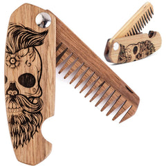 Enjoy The Wood beard comb folding pocket in walnut finish for on-the-go grooming