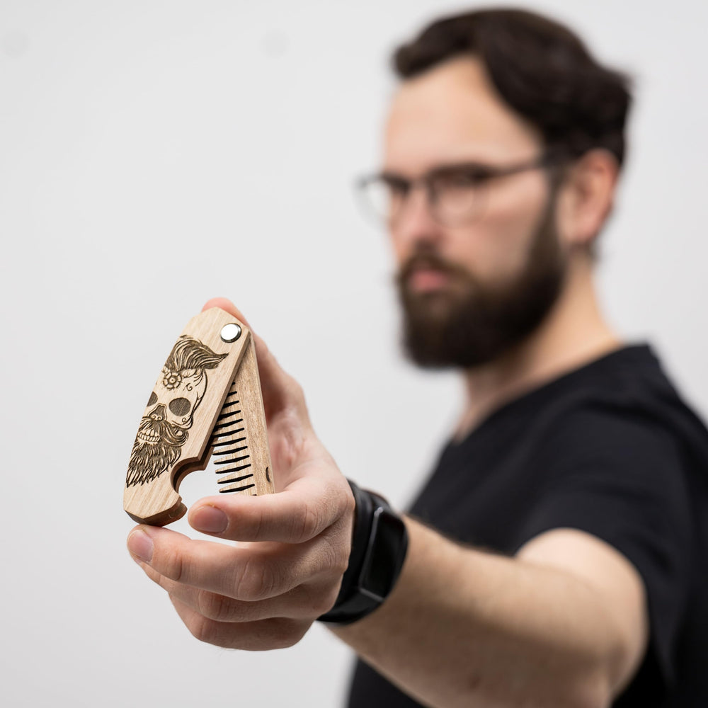 Enjoy The Wood walnut wood beard comb showing premium craftsmanship and durability