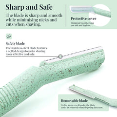 ENNVA Dermaplane blade guard close-up for safe shaving.