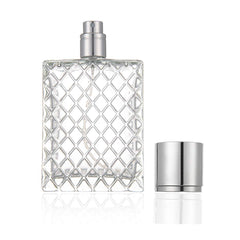 Enslz 100ml refillable glass bottle ready for travel and fragrance storage