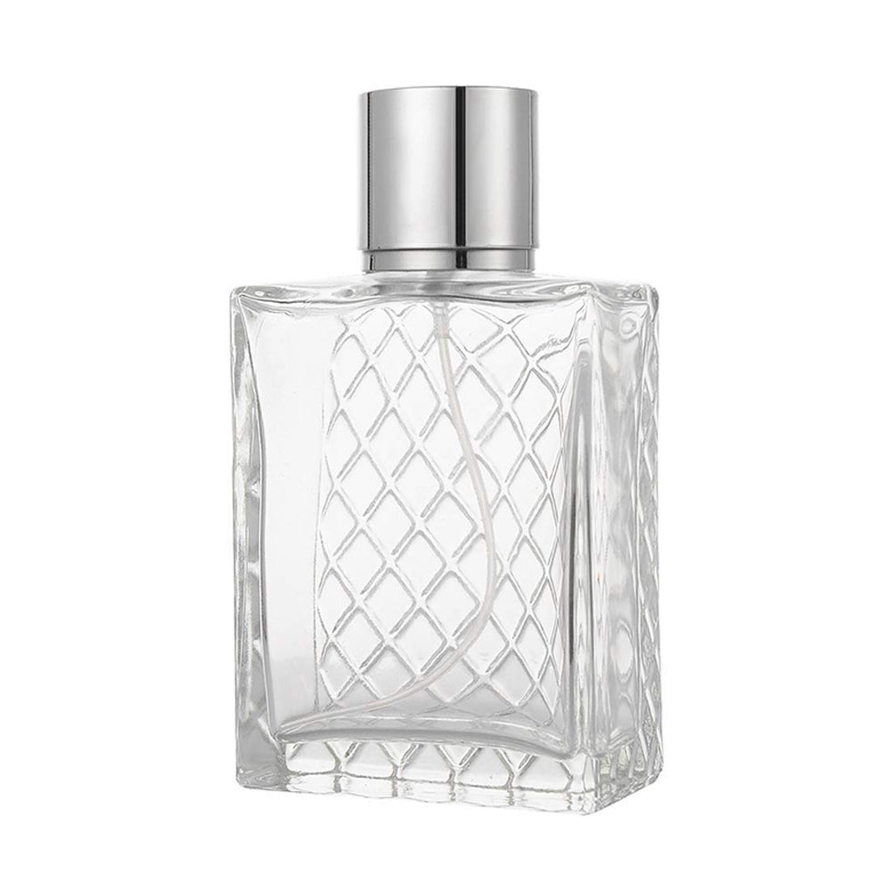 Enslz elegant metal cap complements the clear bottle design