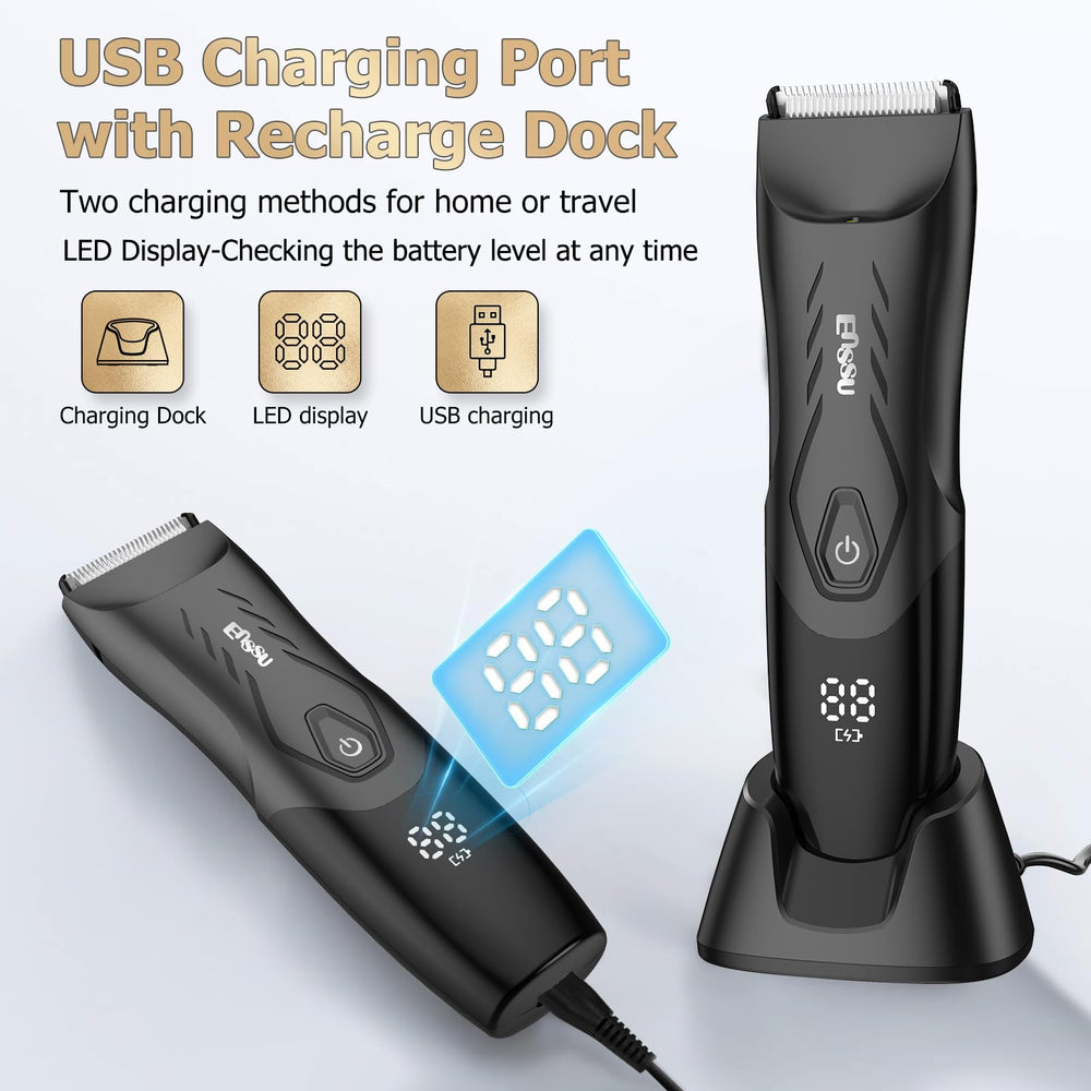 ENSSU Trimmer with digital display lets you monitor battery status.