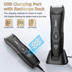 ENSSU Trimmer with digital display lets you monitor battery status.