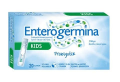 Enterogermina Kids 20-vial packaging designed for easy daily use with children