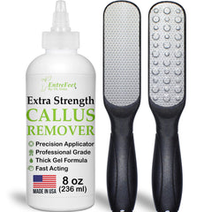 EntreFeet callus remover gel 8 oz bottle for at-home pedicures
