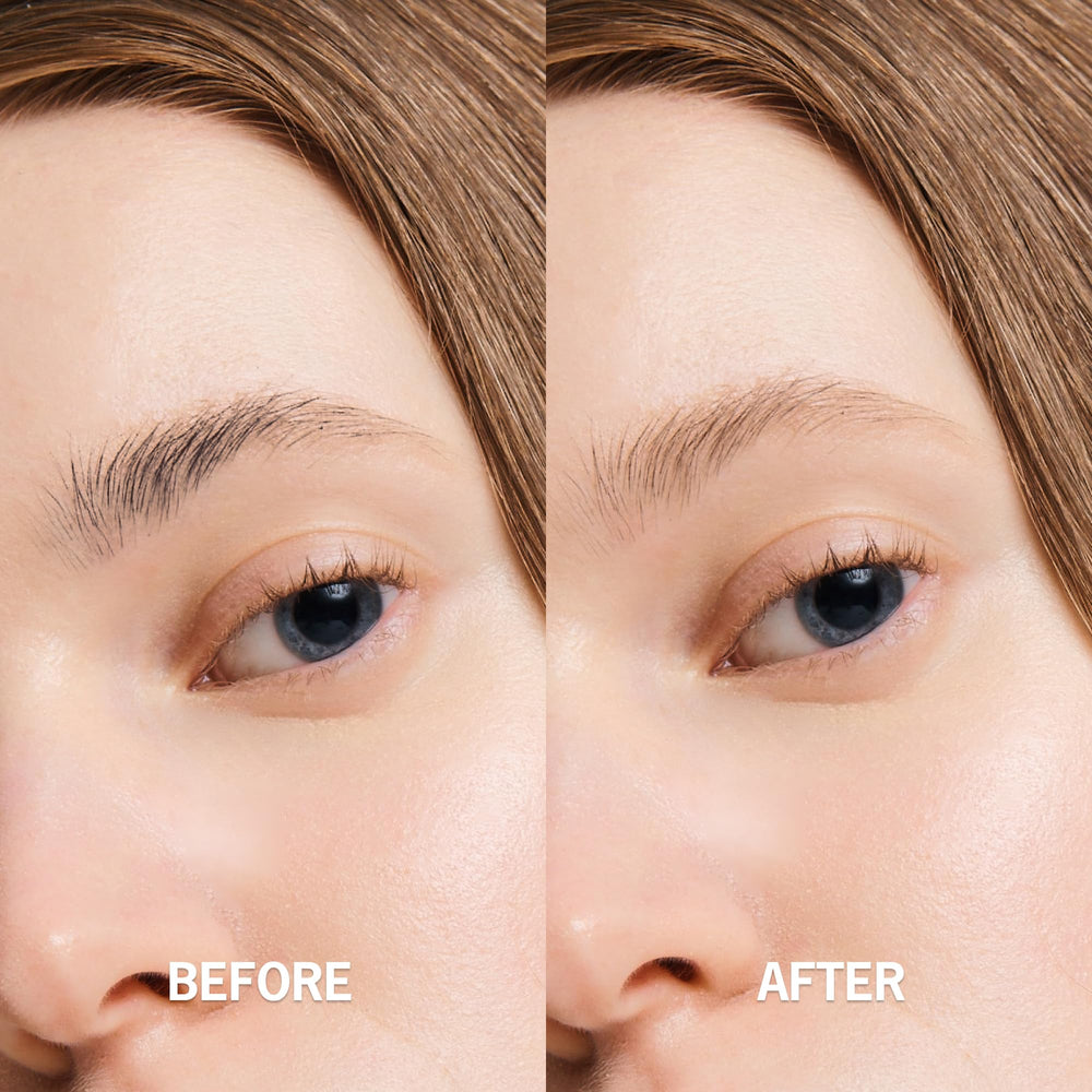 Entropy Make Up Brow Color ash brown close-up demonstrates consistent tint application.