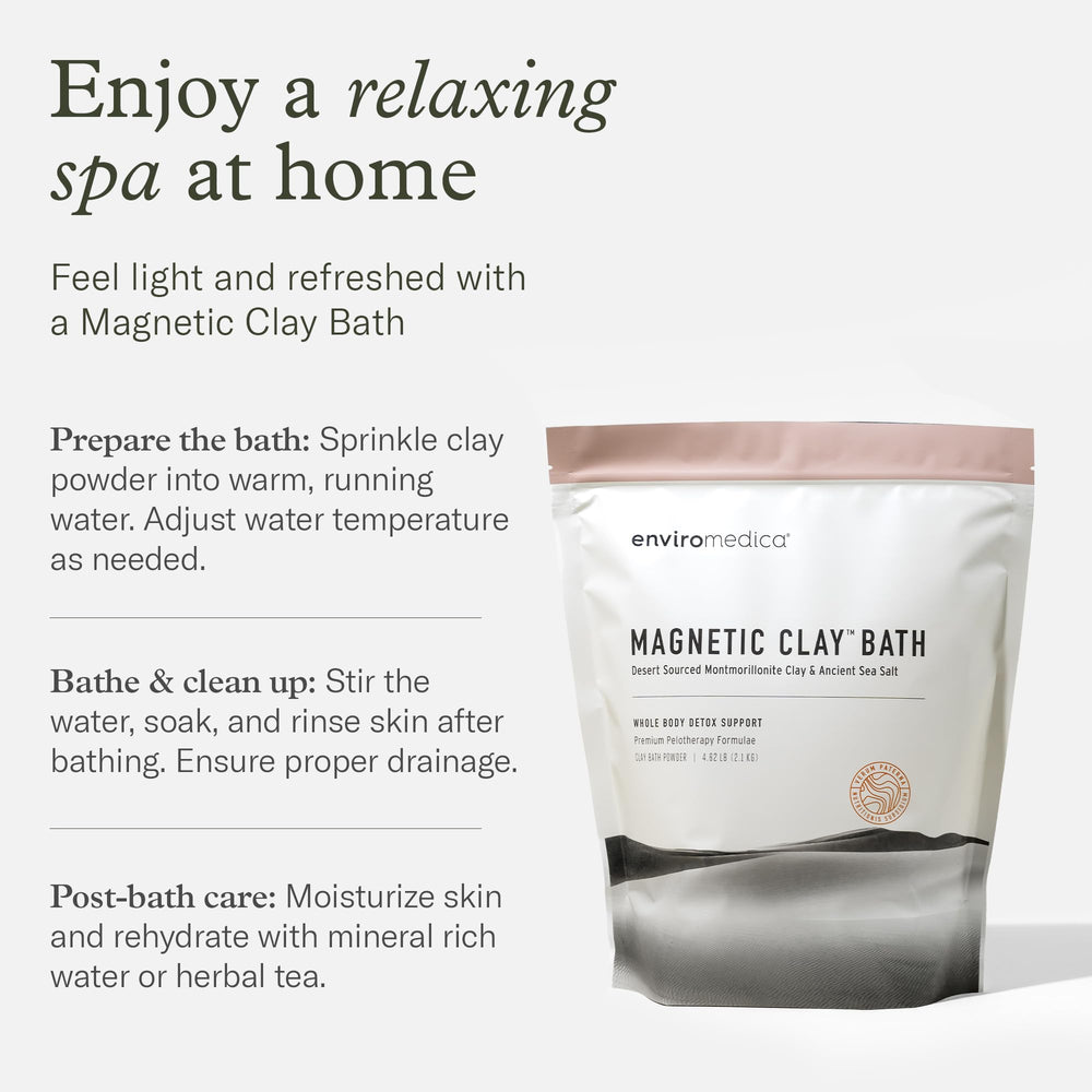 Enviromedica clay face mask application for gentle cleansing and glow.