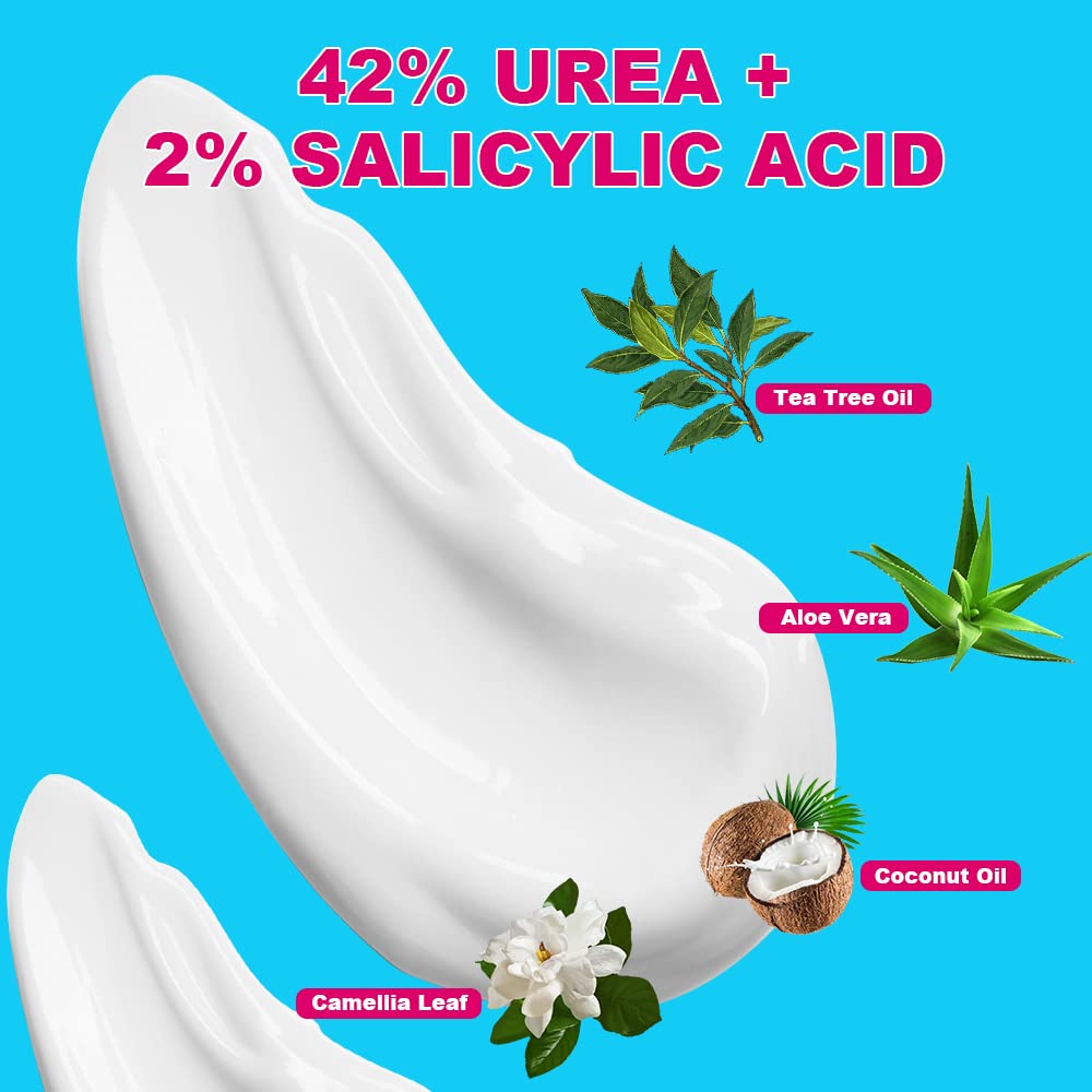 Close-up of Envisha Urea Cream 42% texture and consistency.