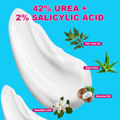 Close-up of Envisha Urea Cream 42% texture and consistency.