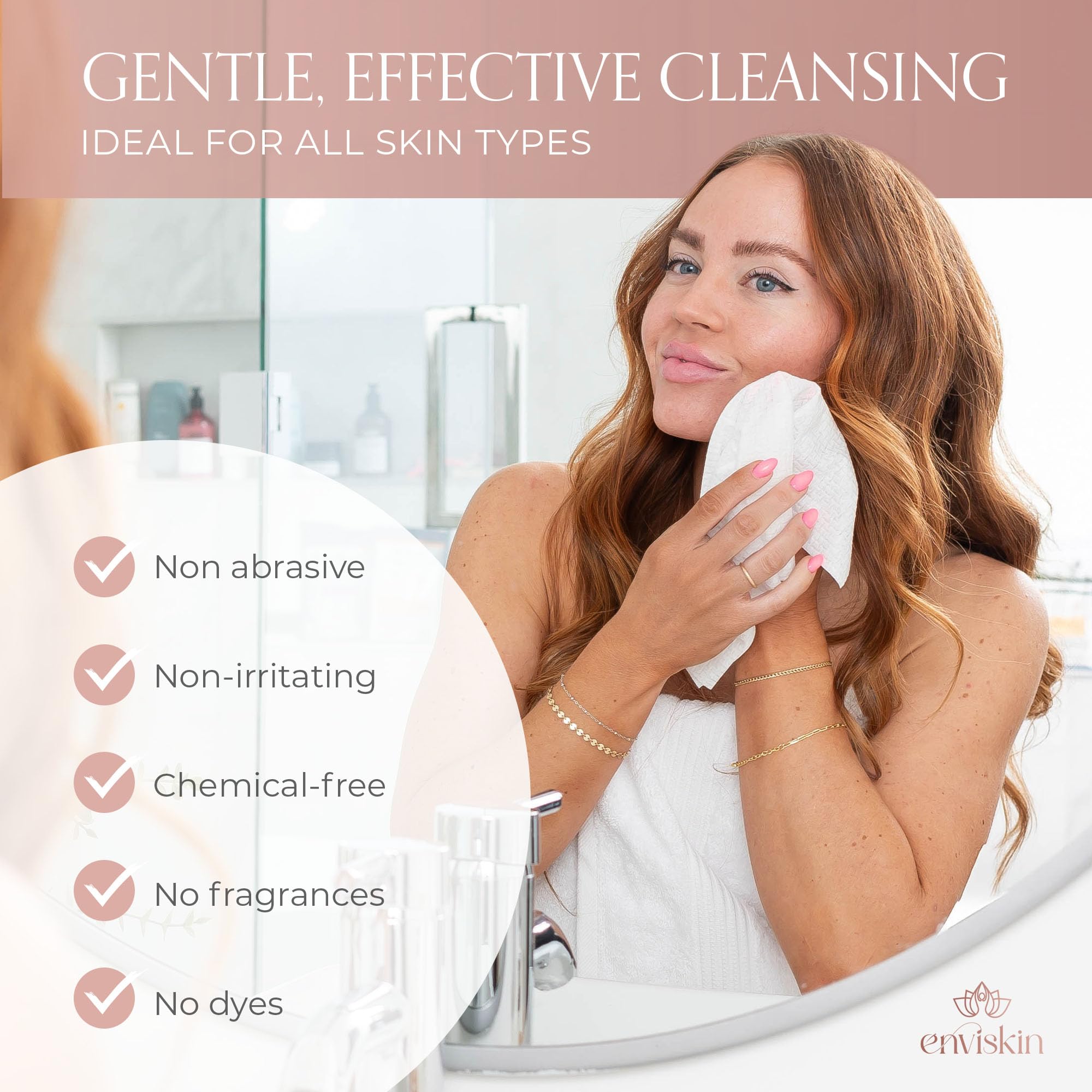 Enviskin towels travel-friendly in a purse for on-the-go cleansing
