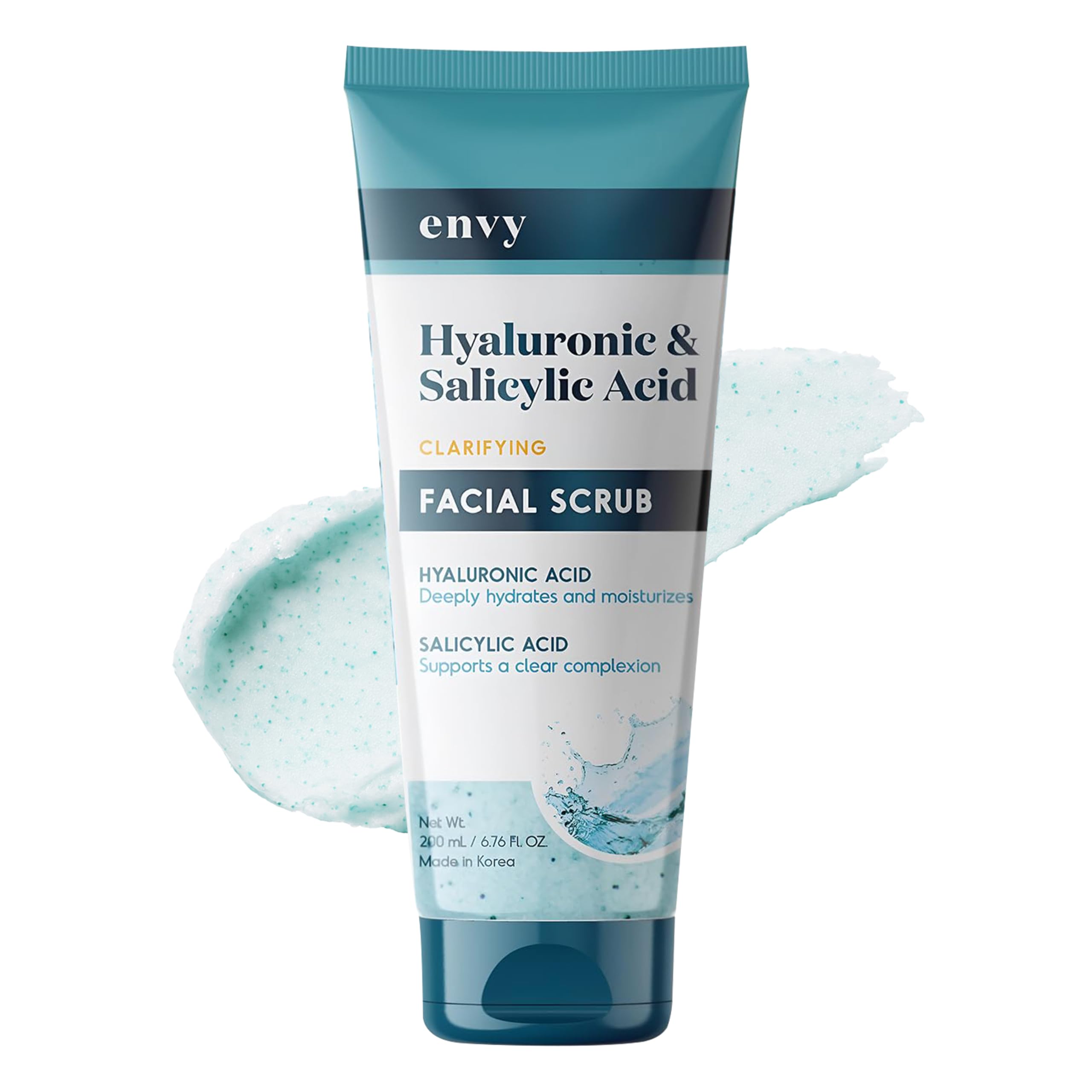 Envy exfoliante facial con acido hialuronico, hidratacion suave para piel seca