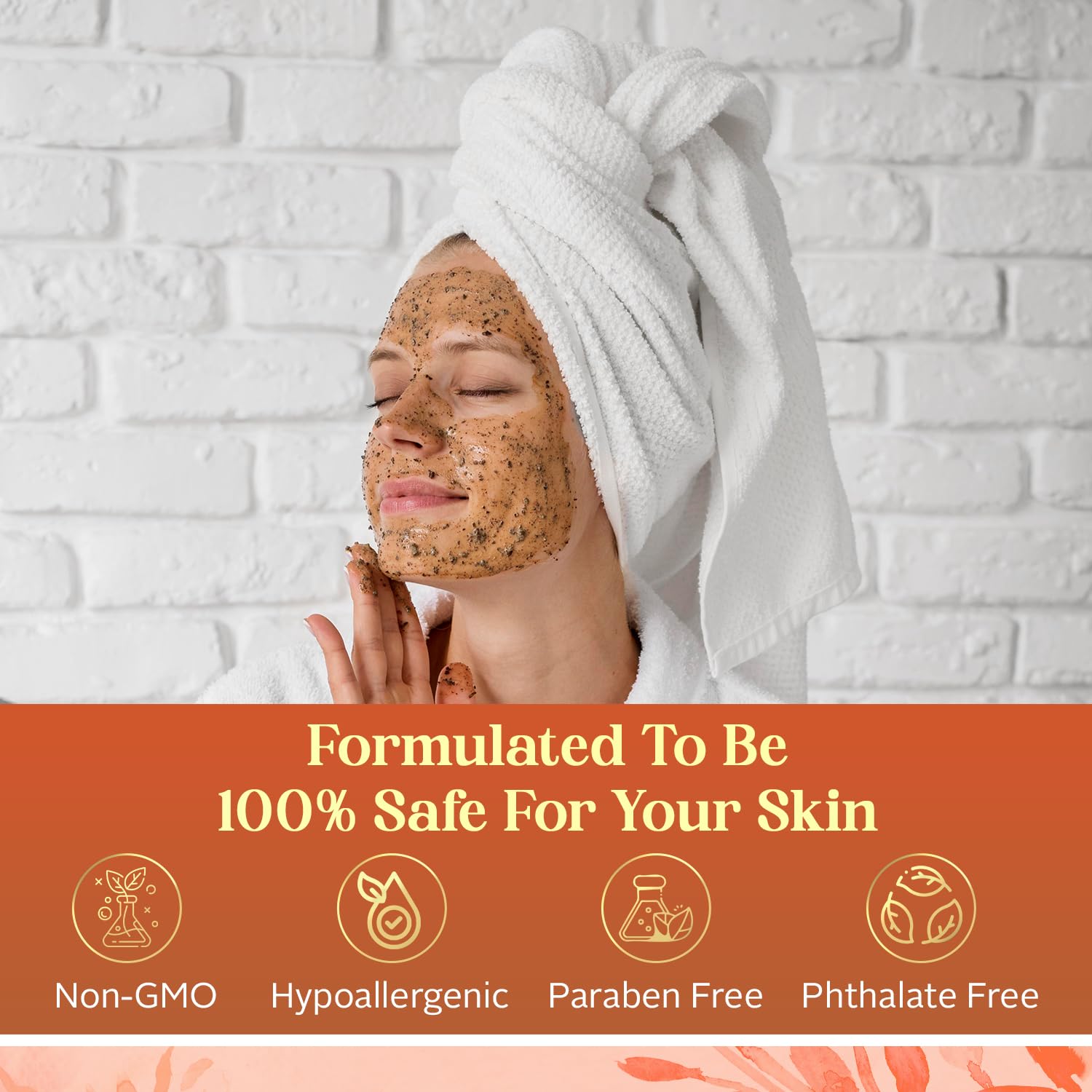 Envy exfoliante facial, piel radiante tras uso con cúrcuma.