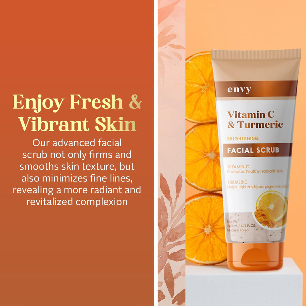 Envy exfoliante facial mostrando textura suave para piel revitalizada.