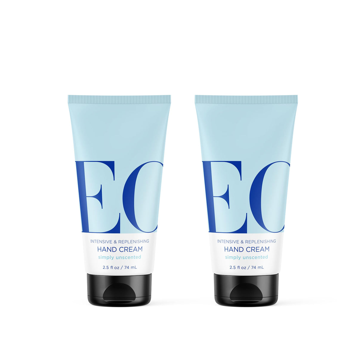 EO crema de manos, envase de 2,5 onzas, paquete de dos para uso diario.