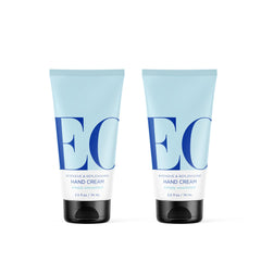 EO crema de manos, envase de 2,5 onzas, paquete de dos para uso diario.