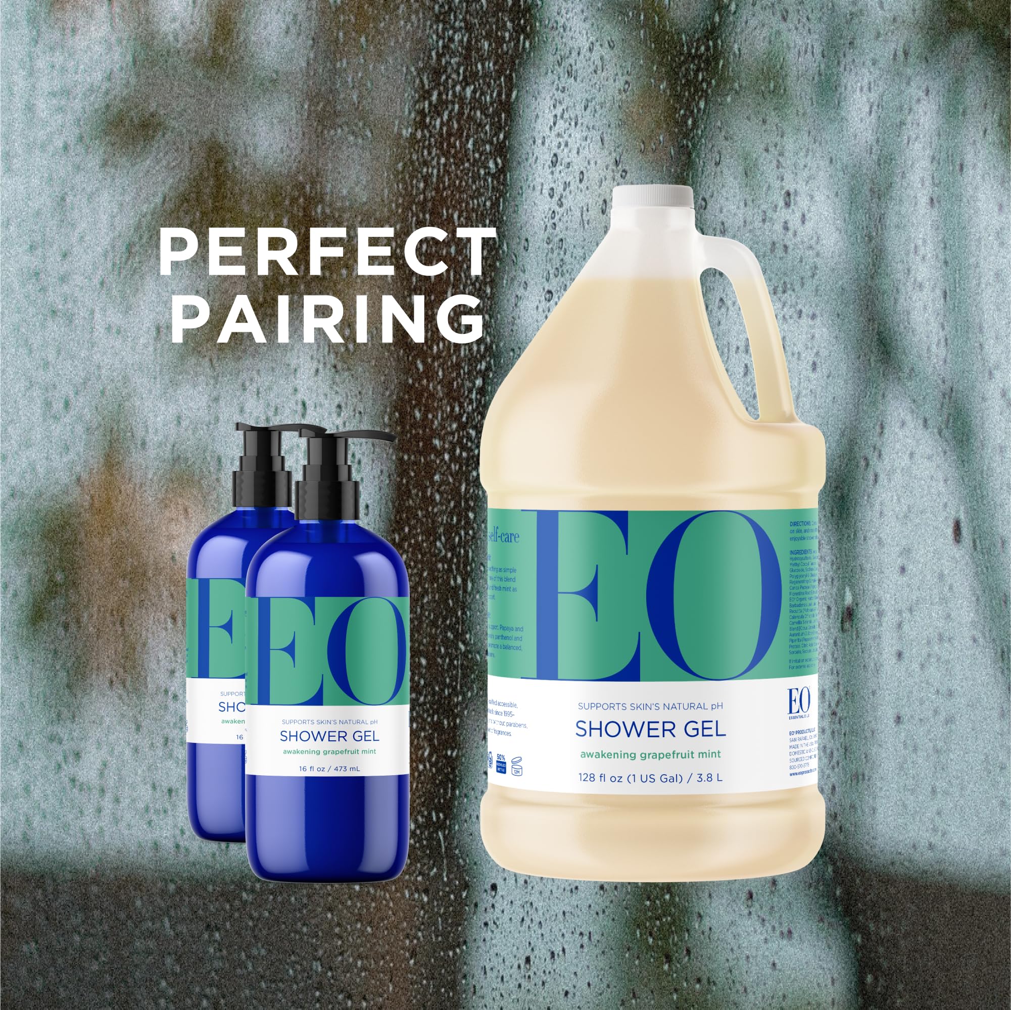 Pack of two EO Shower Gel bottles for value and convenience