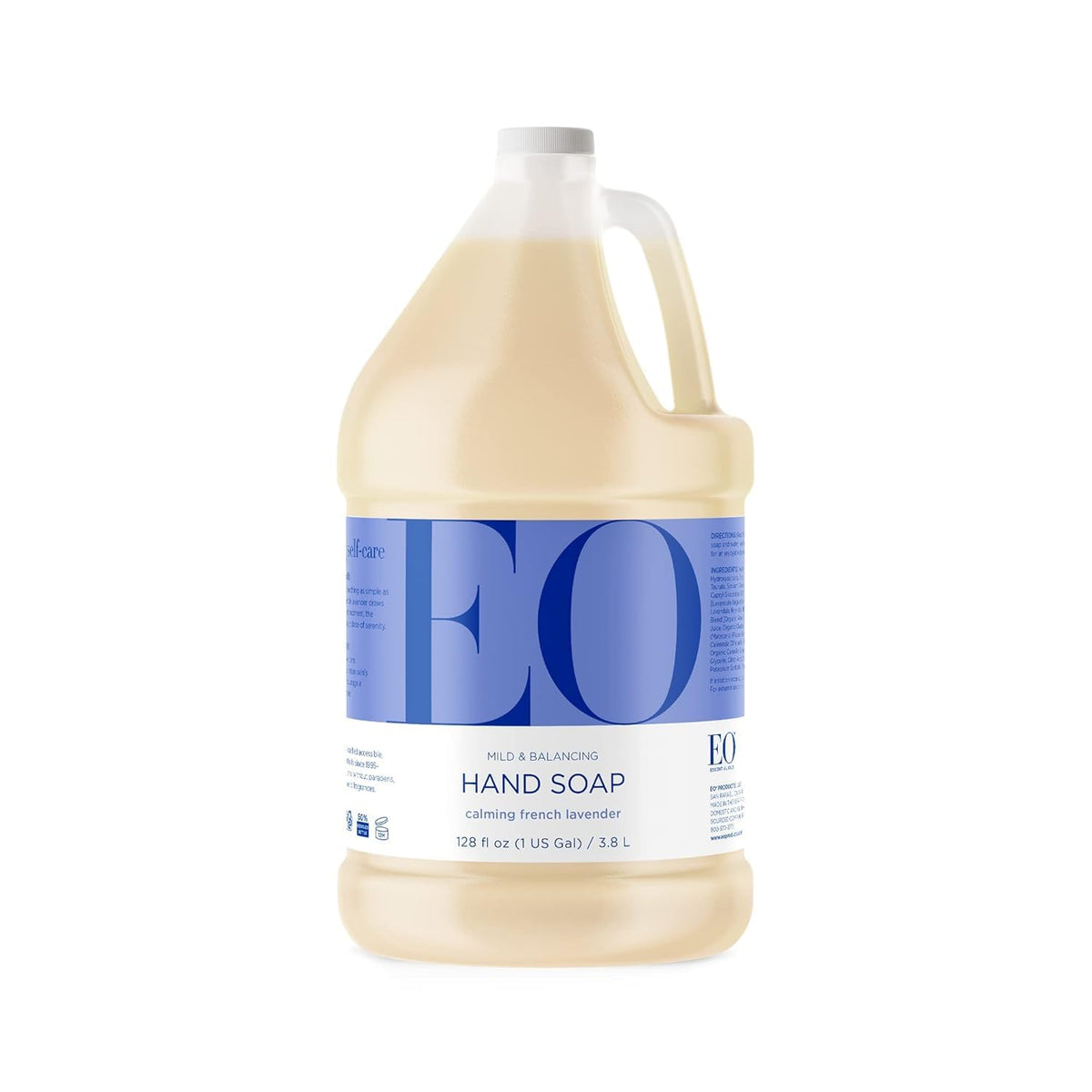 EO Hand Soap French Lavender bottle shows a gentle plant-based cleanser for daily use.