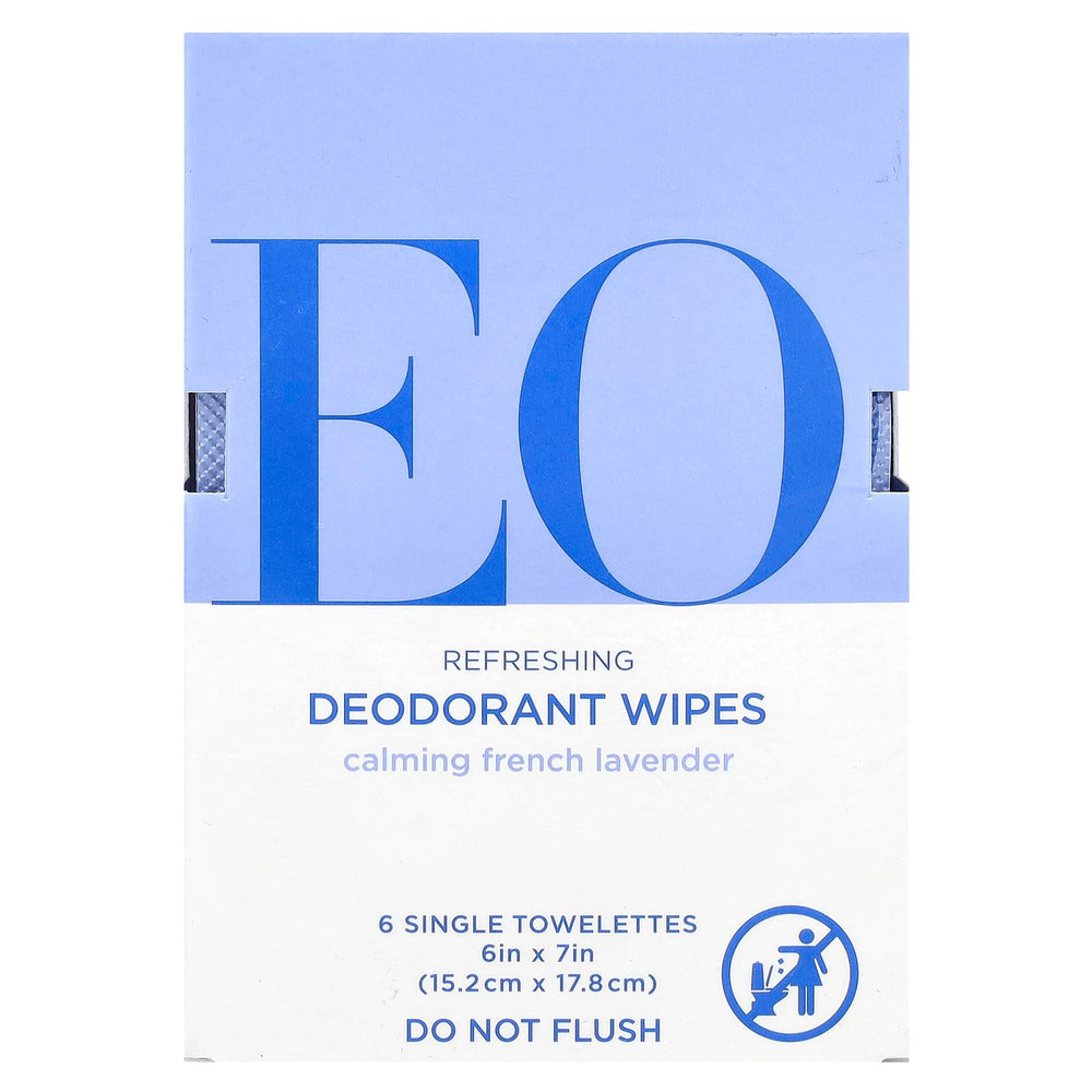 EO Lavender Deodorant Wipes texture closeup highlights soft material for quick refresh